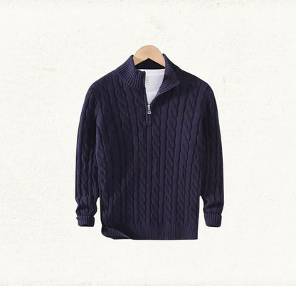 Half Zip Woolen Pullover