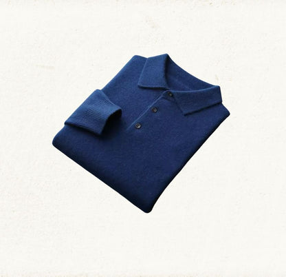 Cashmere Long Sleeve Polo