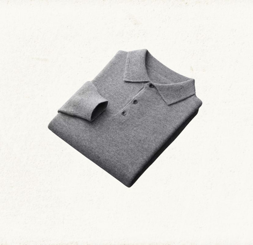 Cashmere Long Sleeve Polo