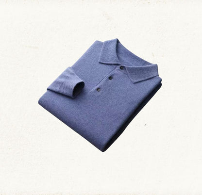 Cashmere Long Sleeve Polo