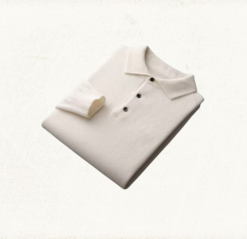 Cashmere Long Sleeve Polo