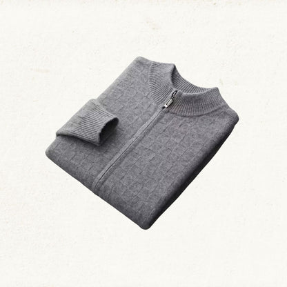 Cashmere Knitted Zipper Sweater