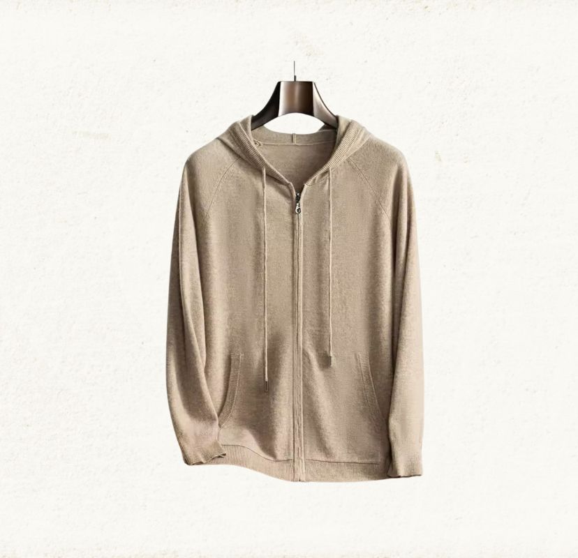 Cashmere Zipper Cardigan