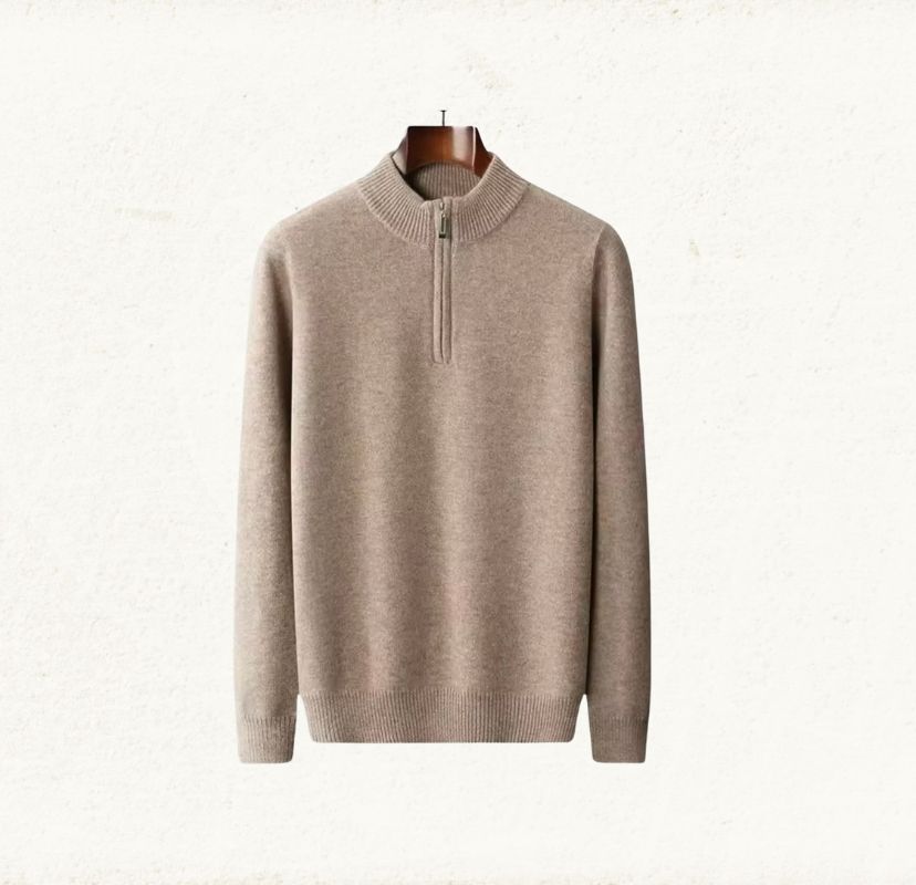 Cashmere Sweater Half Zipper