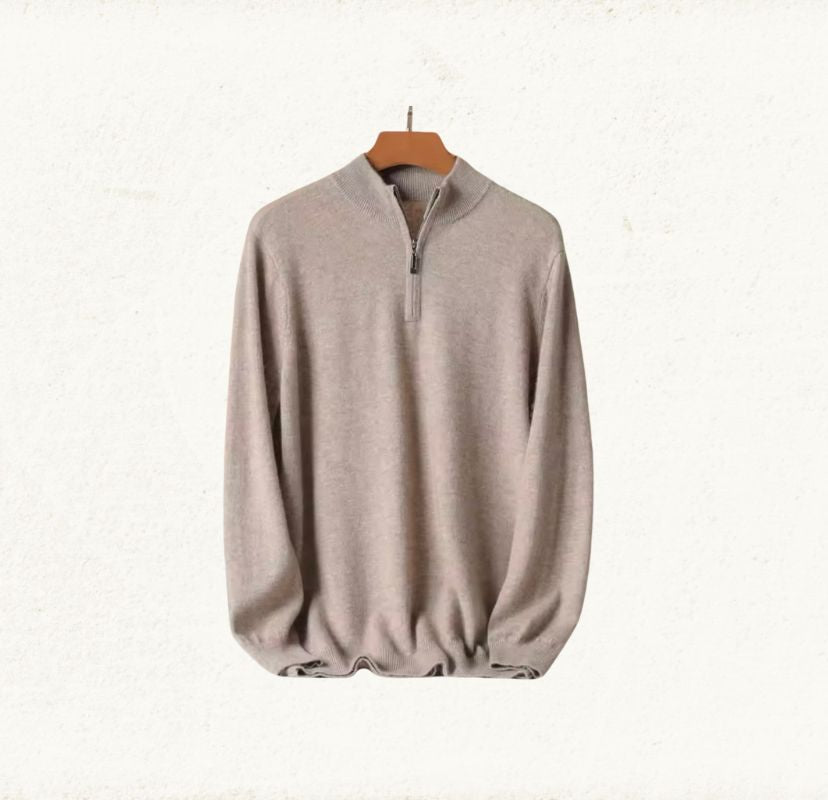 Cashmere Sweater Half Zipper