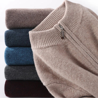 Cashmere Sweater Half Zipper